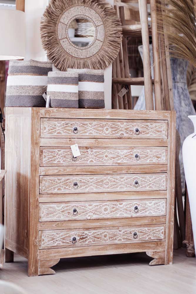 Commode Tiroirs d’Héritage & Boîte à offrande haute & Miroir Couronne de Sable