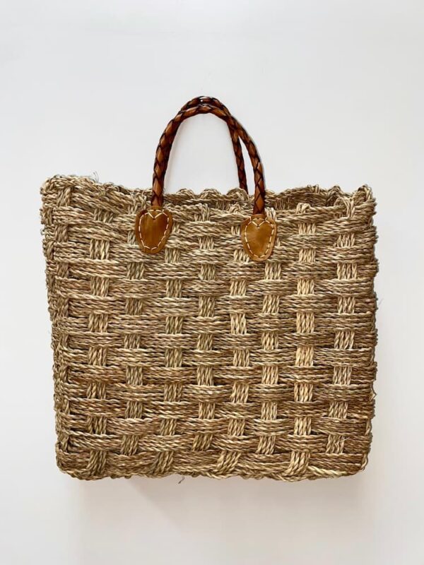 Sac Rafia Anse Cuir