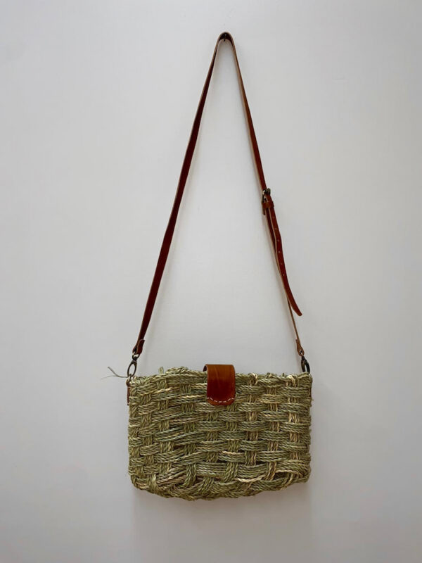 Sac Rafia Anse Cuir
