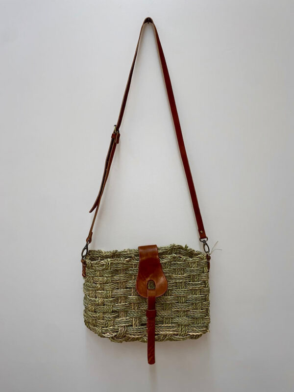 Sac Rafia Anse Cuir