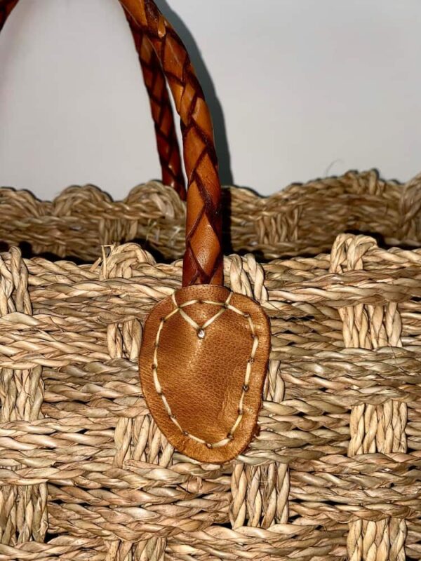 Sac Rafia Anse Cuir